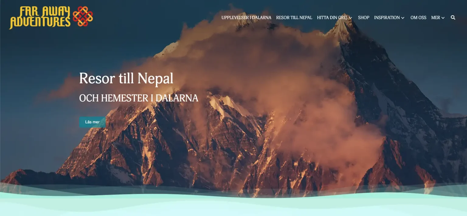 Far Away Adventures webbsida