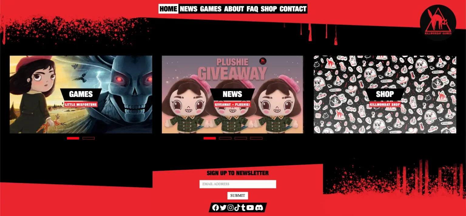 KillMonday Games webbsida