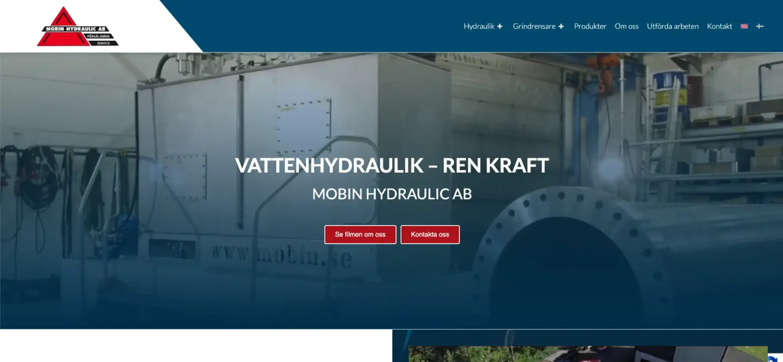 Mobins webbsida